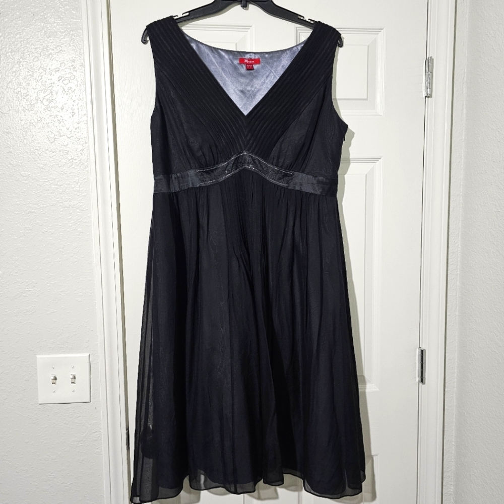 Monsoon Black Silk Dress - Sz 22 UK (18 US)
